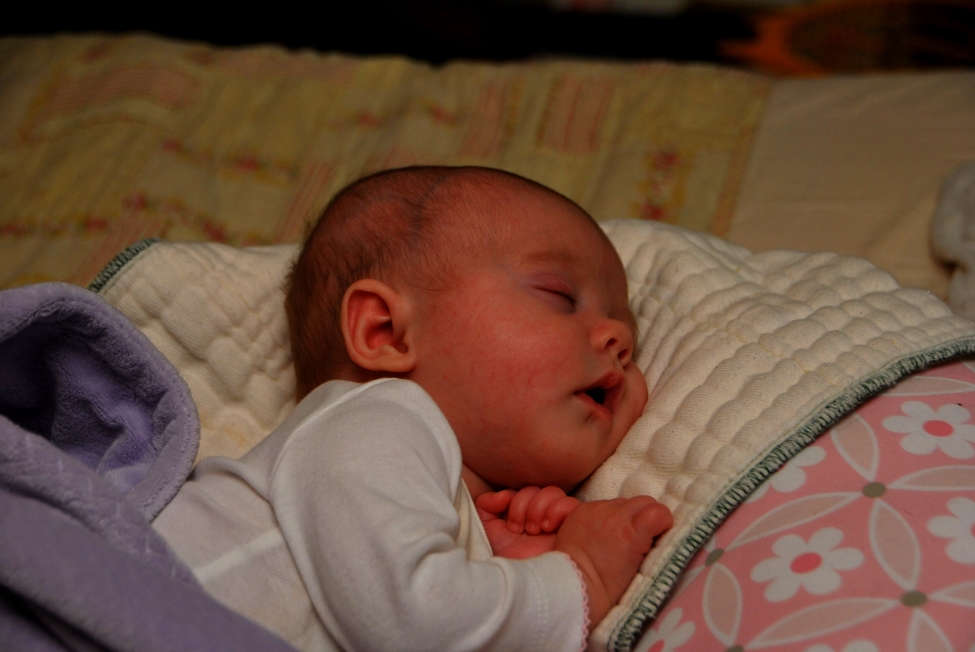 Napping 3-month old.
